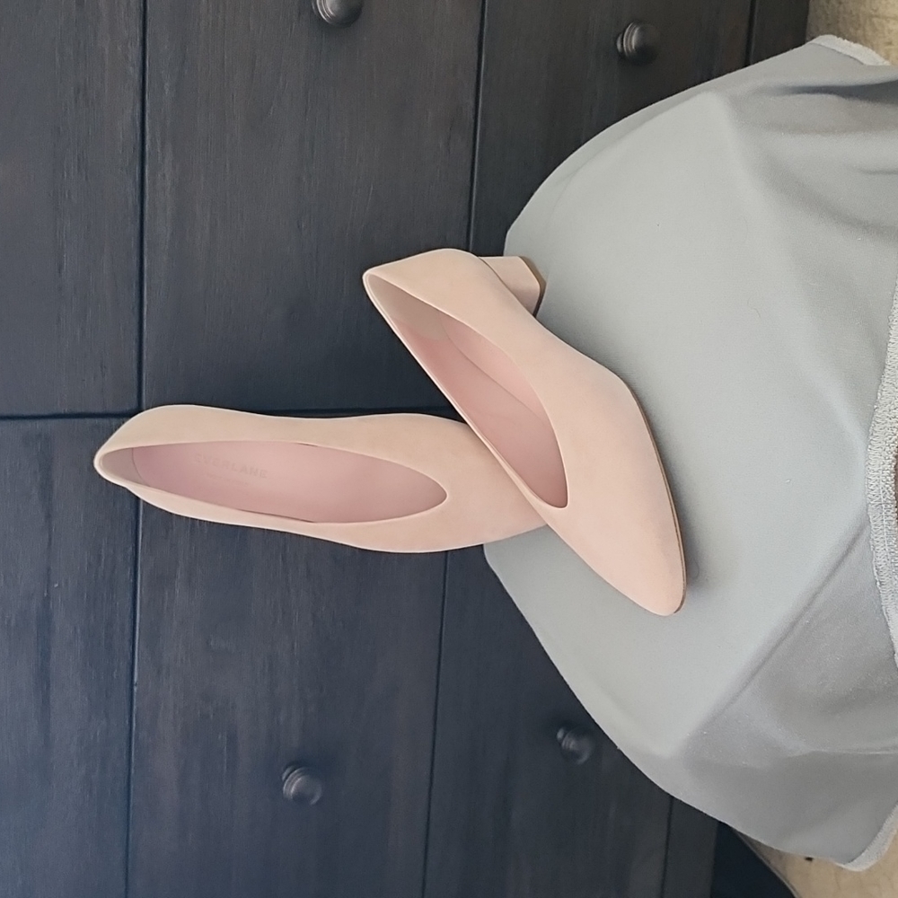 Everlane Pink Suede Almond Heel